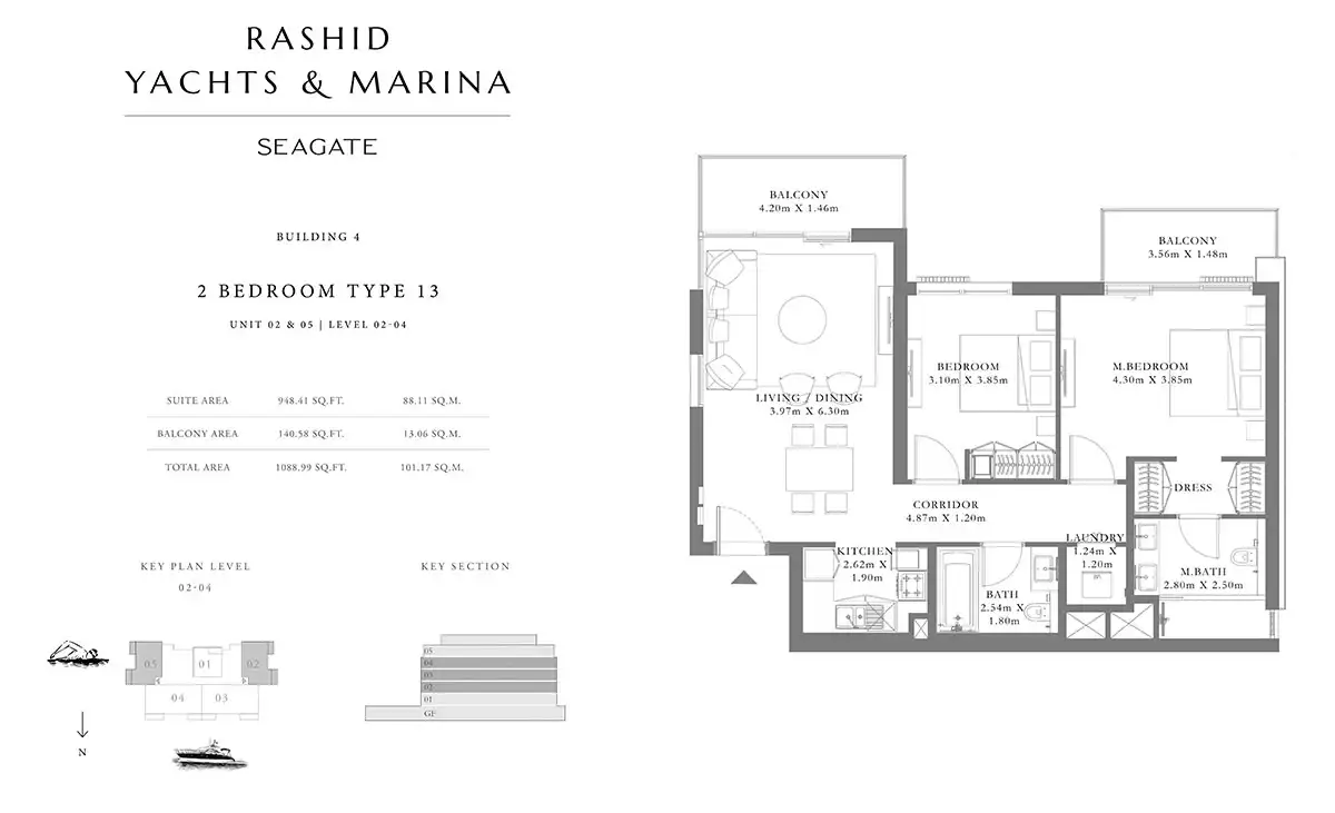 Type 13, Unit 02-05, Level 02-04 Building 4